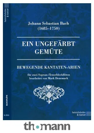 Heinrichshofen Verlag Bach Ein ungefärbt Gemüte Nízká Cena