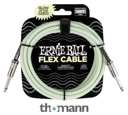 Ernie Ball Flex Cbl 10ft Glow in the dark Víkendová Akce
