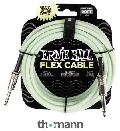 Ernie Ball Flex Cbl 20ft Glow in the Dark Pouze Dnes