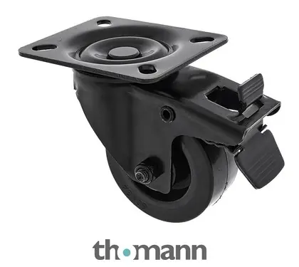 Roadworx Black Wheel Braked 80mm Expresní Doručení