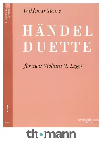 Heinrichshofen Verlag Händel Duette Violin Autentický
