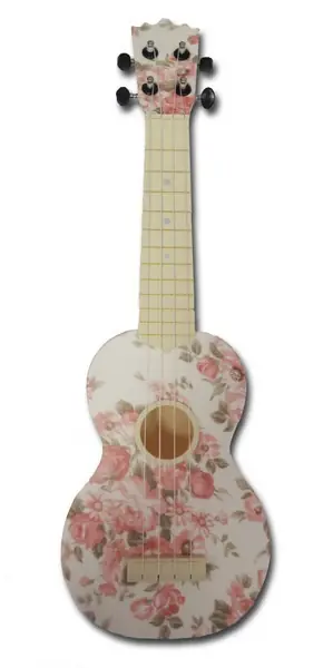 Rychlé Dodání AUDIANA sopránové plastové ukulele, svatební květiny, WH -amk- Shoop - Elektro Kyjov - Green Food