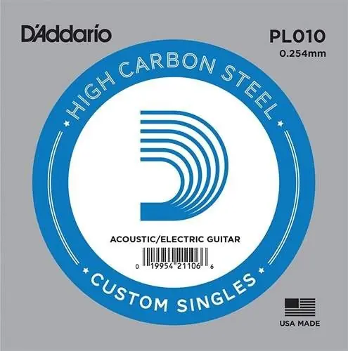 Akční Cena D‘ADDARIO PL010 Struna pro elektrickou/akust.kytaru (HN177732),sklad 5ks -D04- Shoop - Elektro Kyjov - Green Food