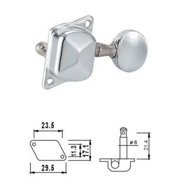 Akční Cena Dr.Parts AMH 3003 CR Chrome Ladící mechanika pro kytaru, Sklad 1 bal(3+3ks) -D05- Shoop - Elektro Kyjov - Green Food