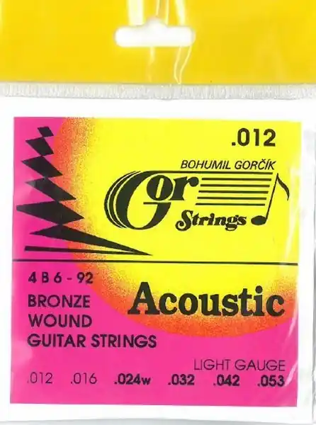 GORSTRINGS 4B6-92 (.012/.053) Acoustic LIGHT GAUGE Bronze wound-sada strun -D01- Shoop - Elektro Kyjov - Green Food Víkendová Akce
