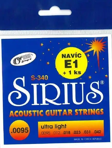 GORSTRINGS S-340 (.0095/.042) SIRIUS Ultra light Acoustic-sada strun, sklad 20ks -D01- Shoop - Elektro Kyjov - Green Food Top Prodej