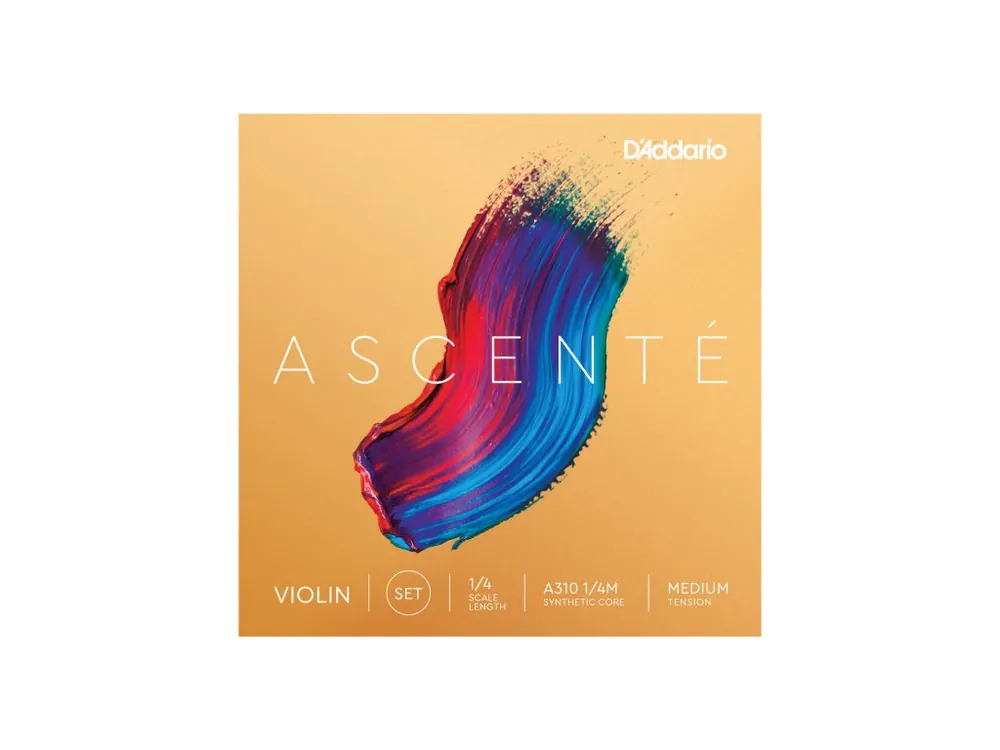Akce D‘Addario Ascenté Violin String Set, 1/4 Scale, Medium Tension