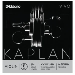 Bezpečná Platba D‘Addario Kaplan Vivo Violin E String, 1/4 Scale, Medium Tension