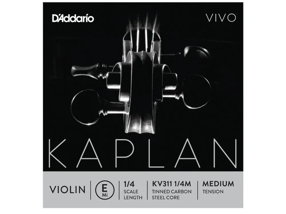 Bezpečná Platba D‘Addario Kaplan Vivo Violin E String, 1/4 Scale, Medium Tension