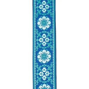 Akce D‘Addario Woven Guitar Strap, Peace Love, Blue and White