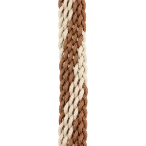 Akce D‘Addario, 1" Braided Mandolin Strap - Brown/Cream