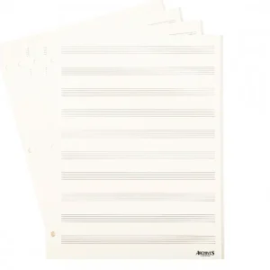 Akční Cena Archives Looseleaf Manuscript Paper , 10 Stave, 50 Pages