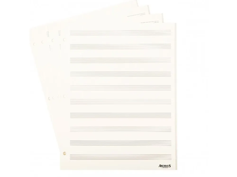 Akční Cena Archives Looseleaf Manuscript Paper , 10 Stave, 50 Pages