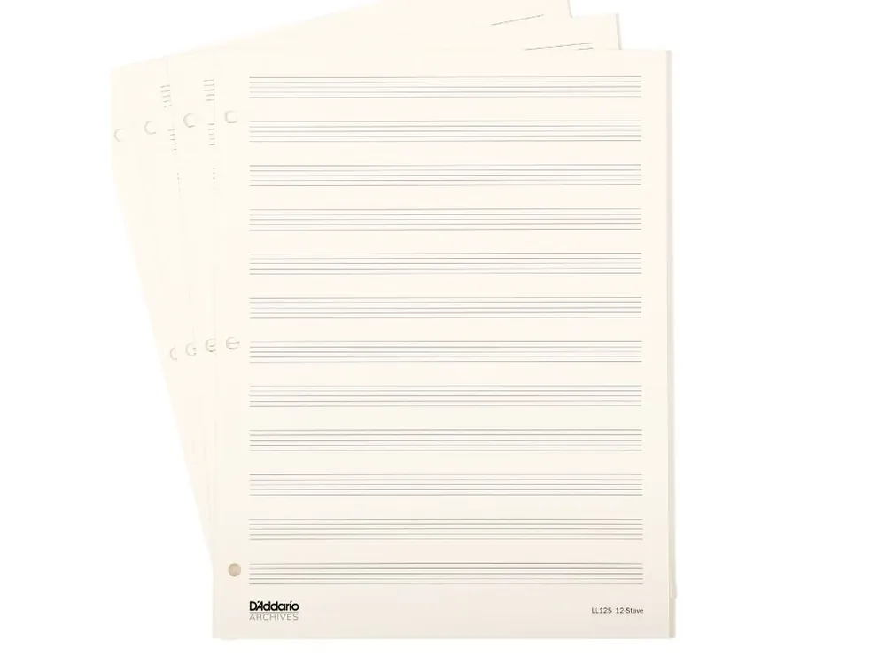 Archives Looseleaf Manuscript Paper , 12 Stave, 50 Pages Sleva