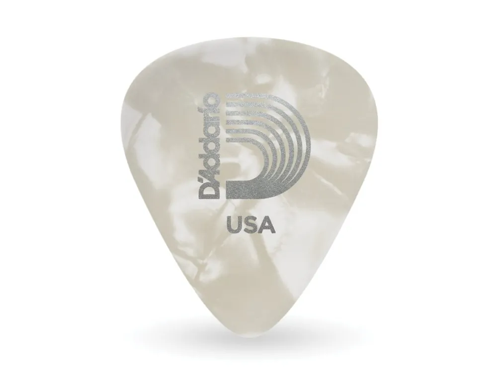 Akce D‘Addario White Pearl Celluloid Guitar Picks, 100 pack, Light