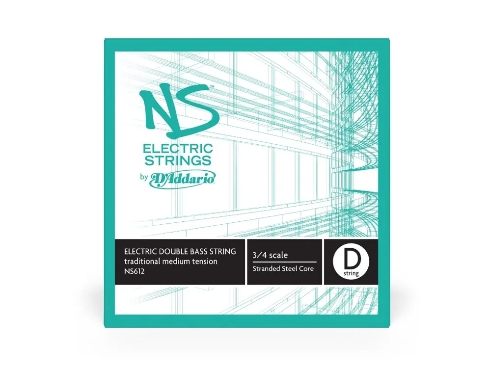 Omezená Nabídka D‘Addario NS Electric Traditional Bass Single D String, 3/4 Scale, Medium Tension