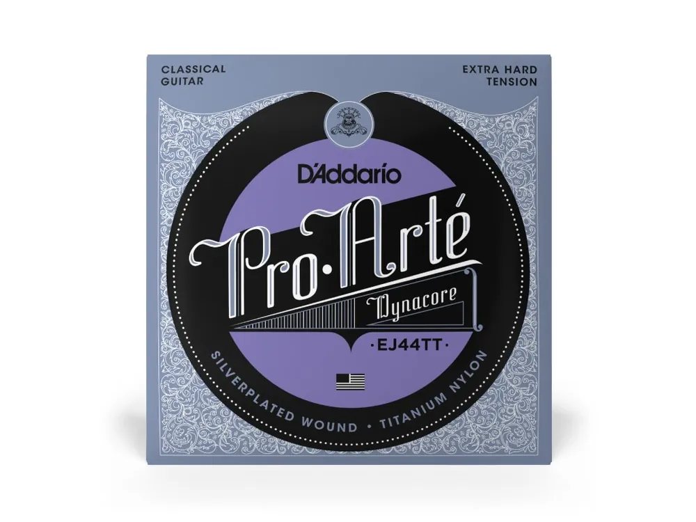 Ověřený D‘Addario EJ44TT ProArte Dynacore Classical Guitar Strings, Titanium Trebles, Extra-Hard Tension