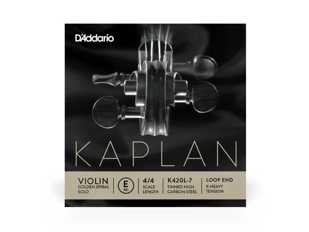 Vysoce Kvalitní D‘Addario Kaplan Loop End Violin Single E String, 4/4 Scale, Extra-Heavy Tension