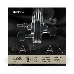 Akční Nabídka D‘Addario Kaplan Ball End Violin Single E String, 4/4 Scale, Extra-Heavy Tension