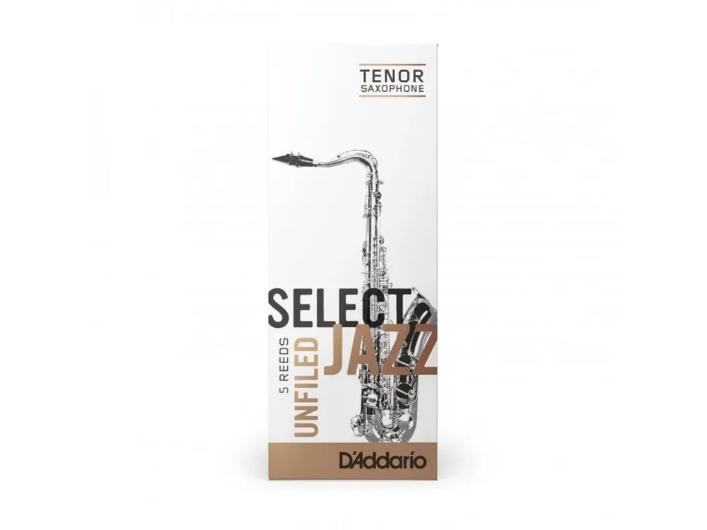 Objednat Nyní D‘Addario Select Jazz Unfiled Tenor Saxophone Reeds, Strength 2 Hard, 5-pack