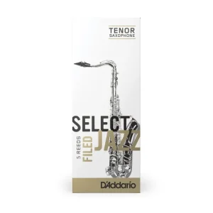 Akce D‘Addario Select Jazz Filed Tenor Saxophone Reeds, Strength 4 Soft, 5-pack