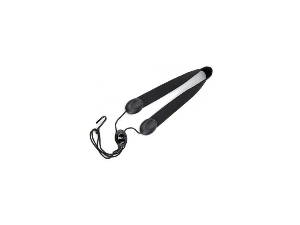 Vysoce Kvalitní Popruh na saxofon Rico Soprano/Alto, Black Nylon SJA11