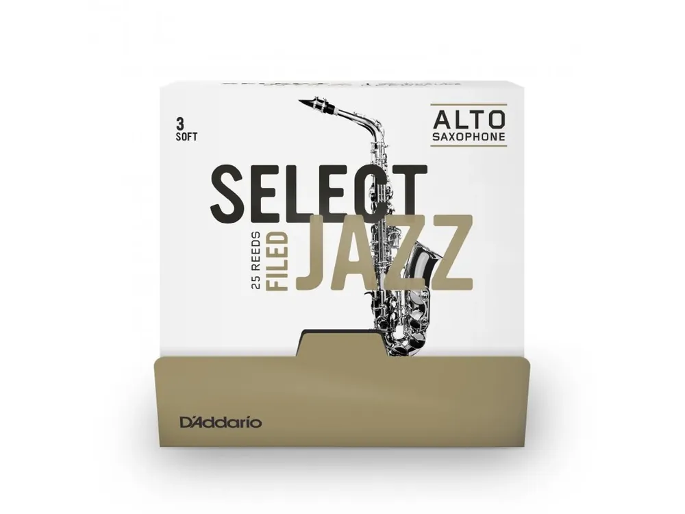 Dokud Zásoby Vydrží D‘Addario Select Jazz Filed Alto Saxophone Reeds, Strength 3 Soft, 25 Box