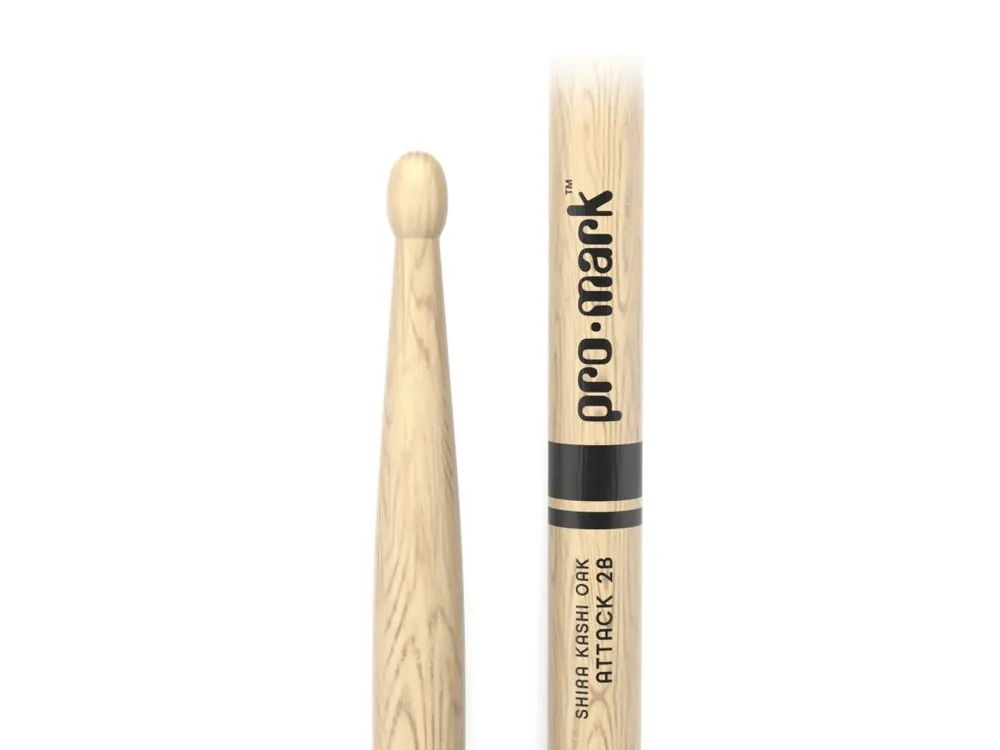 ProMark Classic Attack 2B Shira Kashi Oak Drumstick, Acorn Oval Tip Dokud Zásoby Vydrží