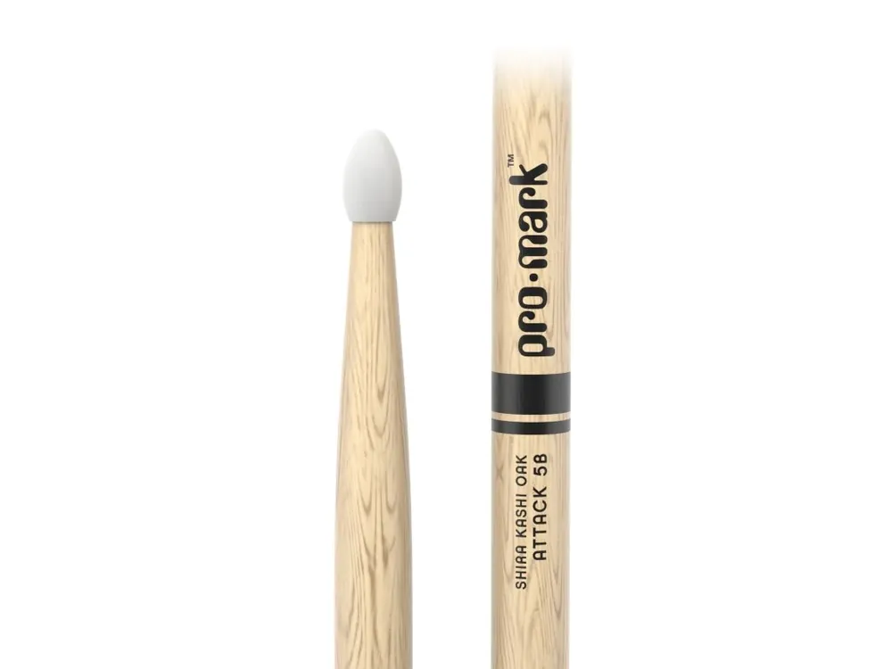 Akční Nabídka ProMark Classic Attack 5B Shira Kashi Oak Drumstick, Oval Nylon Tip