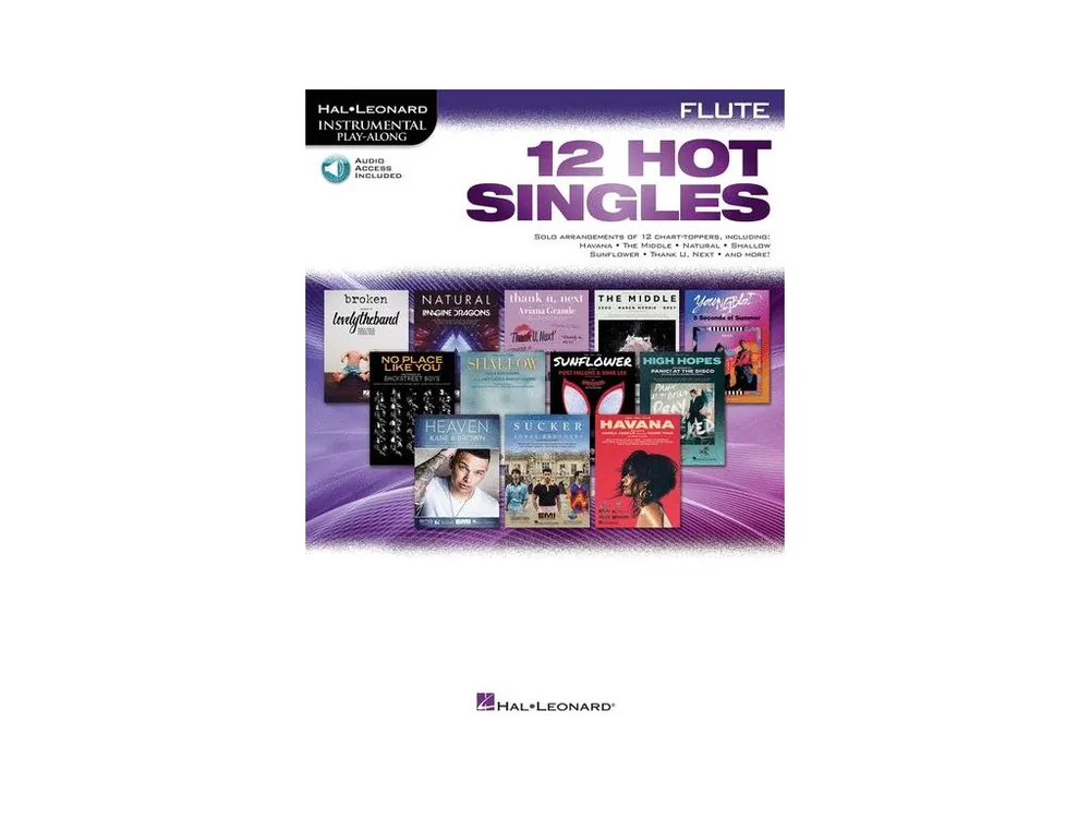 12 Hot Singles (noty na příčnou flétnu) (+audio) Speciální Cena