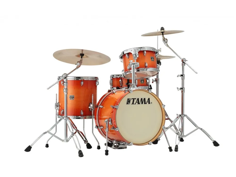 TAMA - DRUM SET 4-PCS.SUPERSTAR MAPLE, TANGERINE LACQUER BURST,+SM5W, 1208,1414,1814,1405, C-HW CL48-TLB Rychlé Dodání