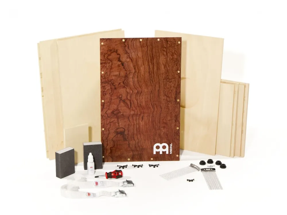 MEINL - MAKE YOUR OWN CAJON KIT MEINL, DELUXE, BURL FRONTPLATE DMYO-CAJ-BU Sezónní Sleva