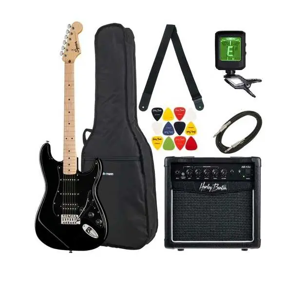 Poslední Šance Fender Squier Sonic Strat HSS Black Set