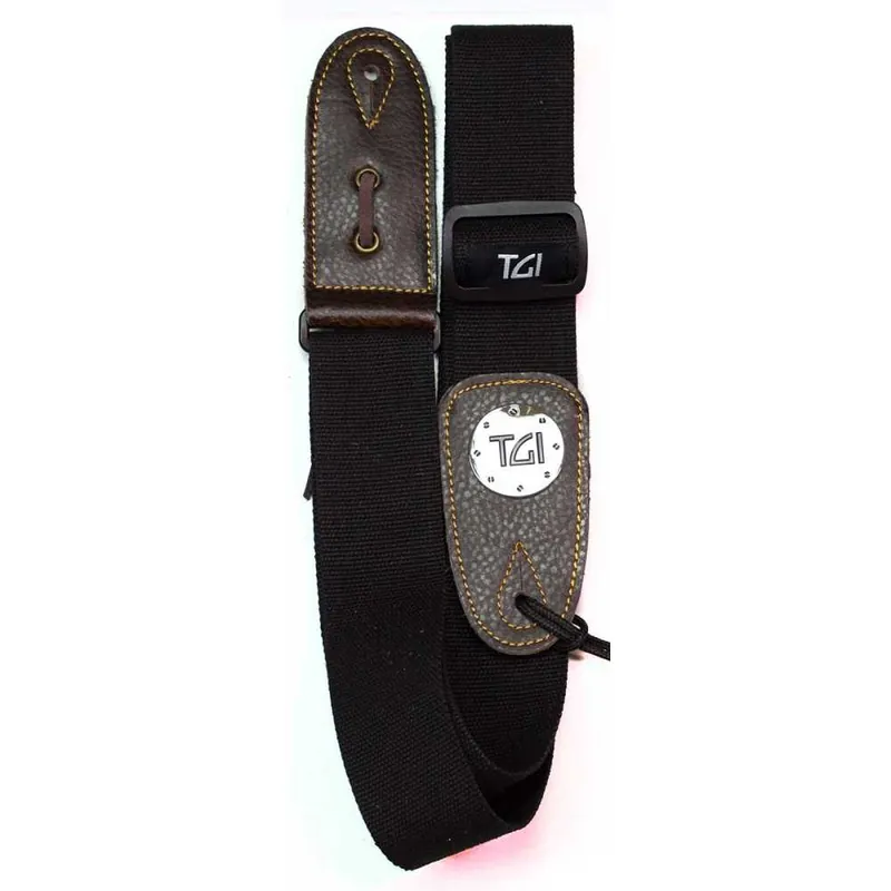 Autentický TGI TGS1303BK Black popruh na kytaru tkaný