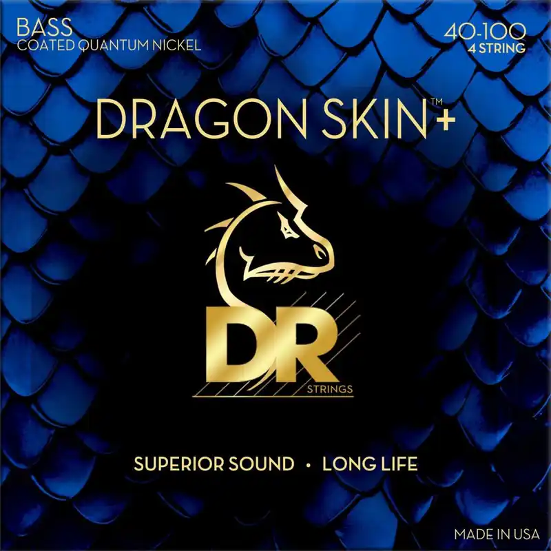 Poslední Šance DR Strings Dragon Skin+ Coated Nickel Light 40-100 Struny pro baskytaru