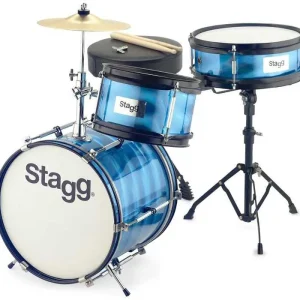 Autentický Stagg TIM JR 3/12B BL, dětská bicí sada, modrá