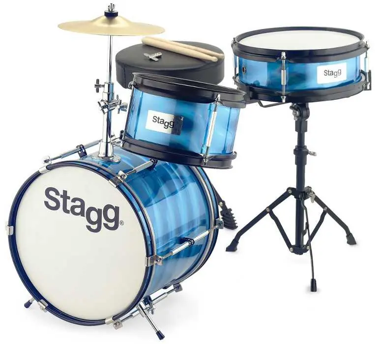 Autentický Stagg TIM JR 3/12B BL, dětská bicí sada, modrá
