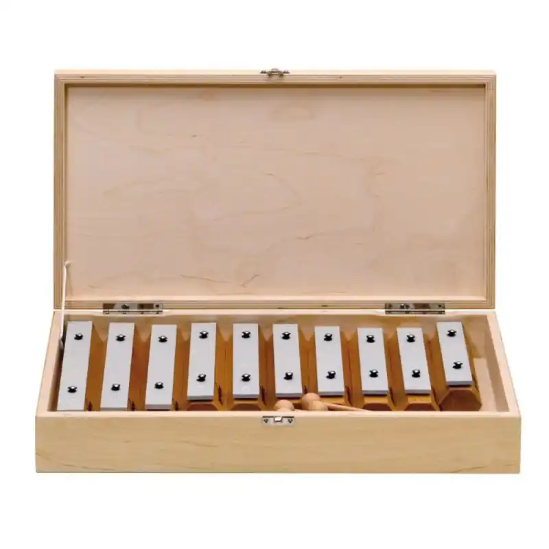 Zlevněný GOLDON - set 10 kamenů metalofonu v dřevěném boxu (11606)