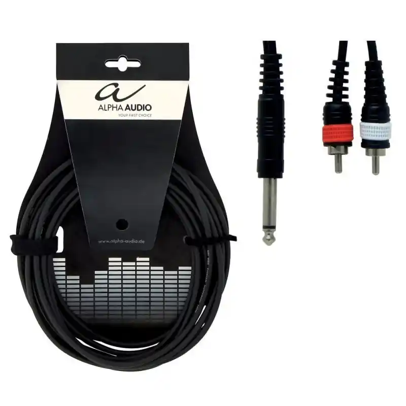 Alpha Audio Basic Y-Cable 1x 6,3 mm Mono Jack - 2x Cinch 3m Akční Cena