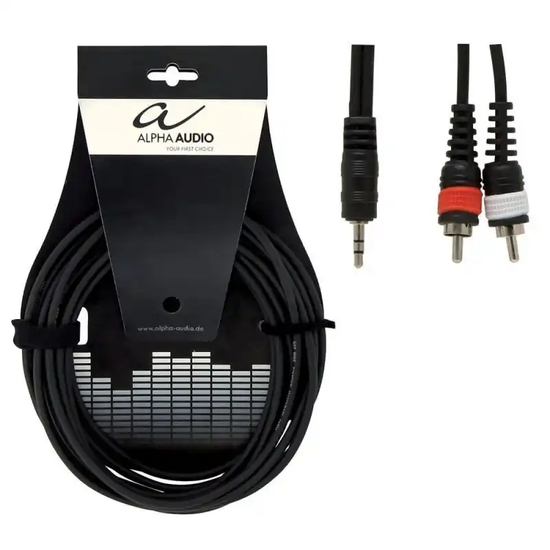 Cenový Hit Alpha Audio Basic Y-Cable 1x 3,5 mm Stereo Jack - 2x Cinch 1,5m
