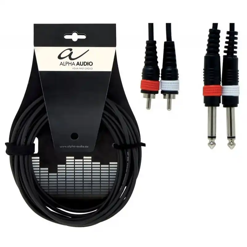 Cenový Hit Alpha Audio Basic Twin 2x 6,3 mm Mono Jack - 2x Cinch 6m