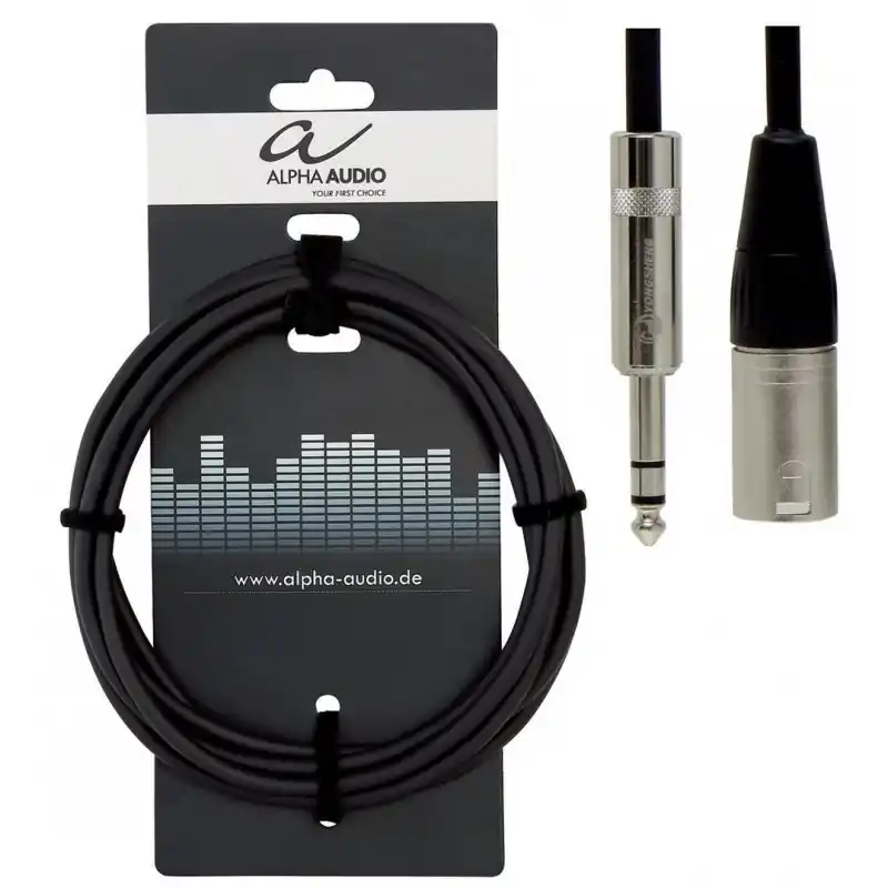 Tovární Cena Alpha Audio Pro Line 1x 6,3 mm Stereo - 1x XLR (m) 3m