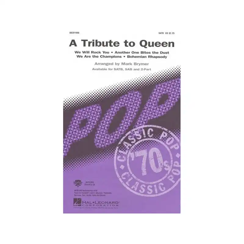 Aktuální A Tribute to Queen - SATB + piano chords