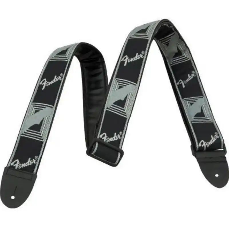Oblíbený Fender Black/L.Grey/Dark Grey kytarový řemen