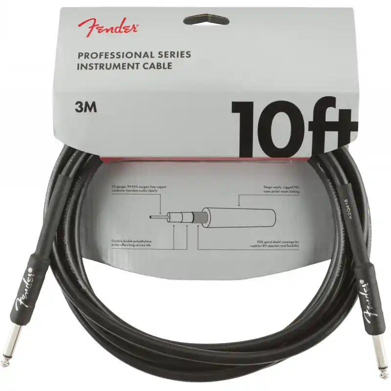 Fender Professional series instrument cable straight 10ft Nejlepší Cena
