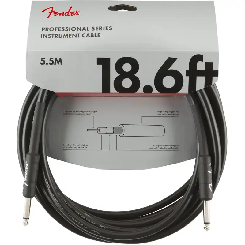 Fender Professional series instrument cable straight 18,6ft Vrácení Zdarma