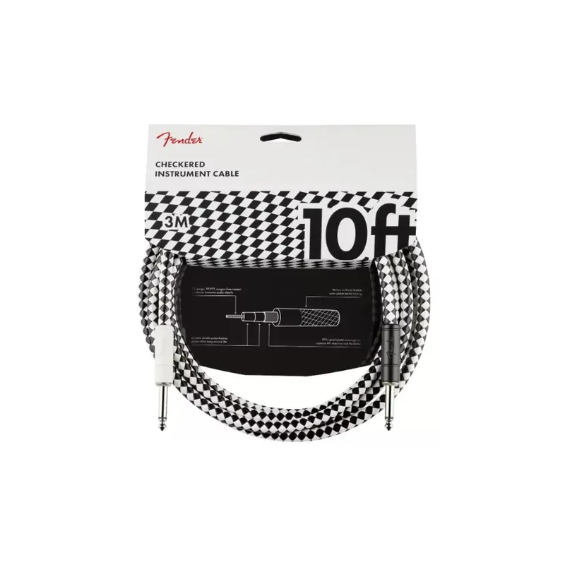 Fender Pro 10& 039; Checkboard Instrument Cable Speciální Cena