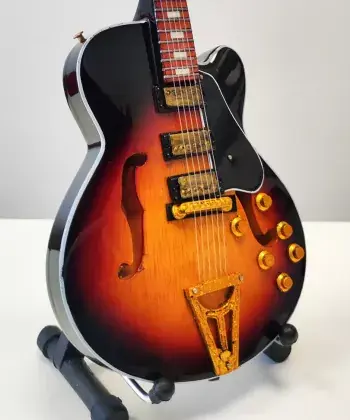 Miniatura kytary Music Legends PPT-MK180 Steve Howe Yes Gibson Custom ES-5 Switchmaster Hollowbody Kup Teď