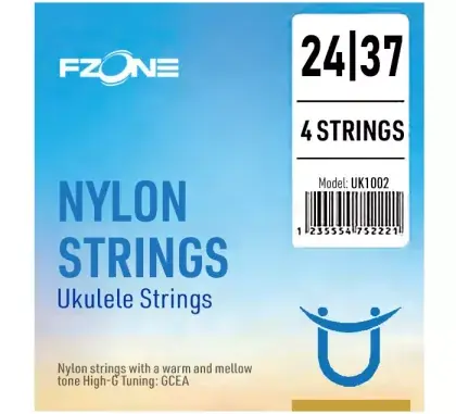 Struny pro sopránové ukulele Fzone UK-1002 24/37 Tovární Cena