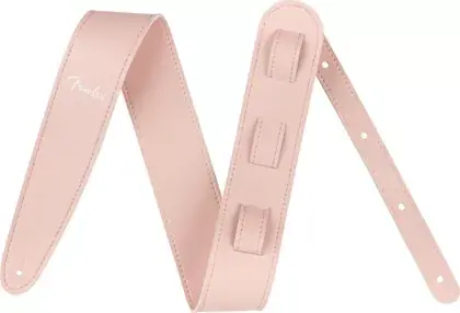 Nová Kolekce Řemen kytarový Fender Vegan Leather Strap Shell Pink